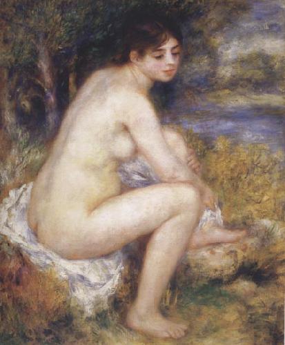 Pierre Renoir Female Nude in a Landscape oil painting image